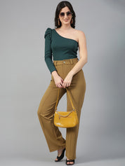 Kotty Women Pack Of 2 Relaxed Straight Leg Fit High-Rise Easy Wash Trousers