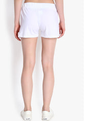 Kotty Women White Self Design Regular Fit Regular Shorts
