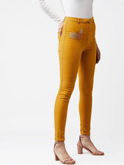 Kotty Women Yellow Skinny Fit Jeans