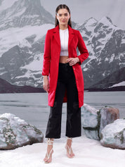 Kotty Women Notched Lapel Single-Breasted Overcoat