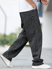 Kotty Men Men Straight Fit Mid-Rise Stretchable Jeans