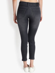 Kotty Women Black Skinny Fit High-Rise Clean Look Jeans
