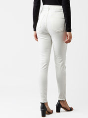 Kotty Women White Skinny Fit High-Rise Clean Look Jeans