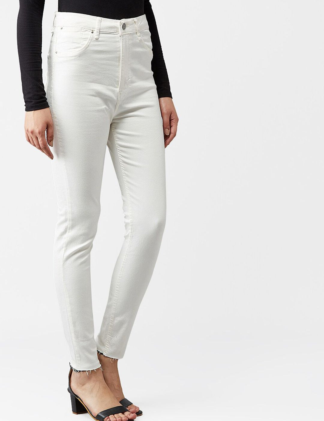 Kotty Women White Skinny Fit Jeans