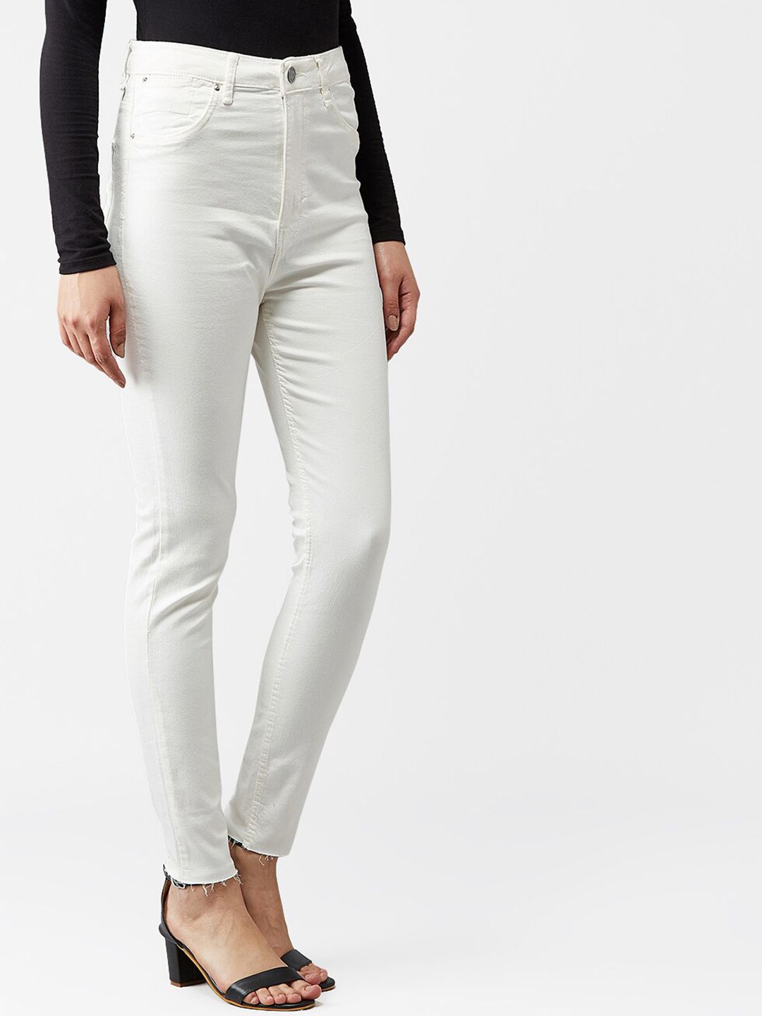 Kotty Women White Skinny Fit Jeans