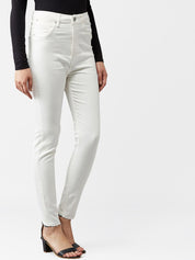 Kotty Women White Skinny Fit Jeans