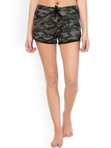 Kotty Women Grey & Black Camouflauge Printed Lounge Shirts