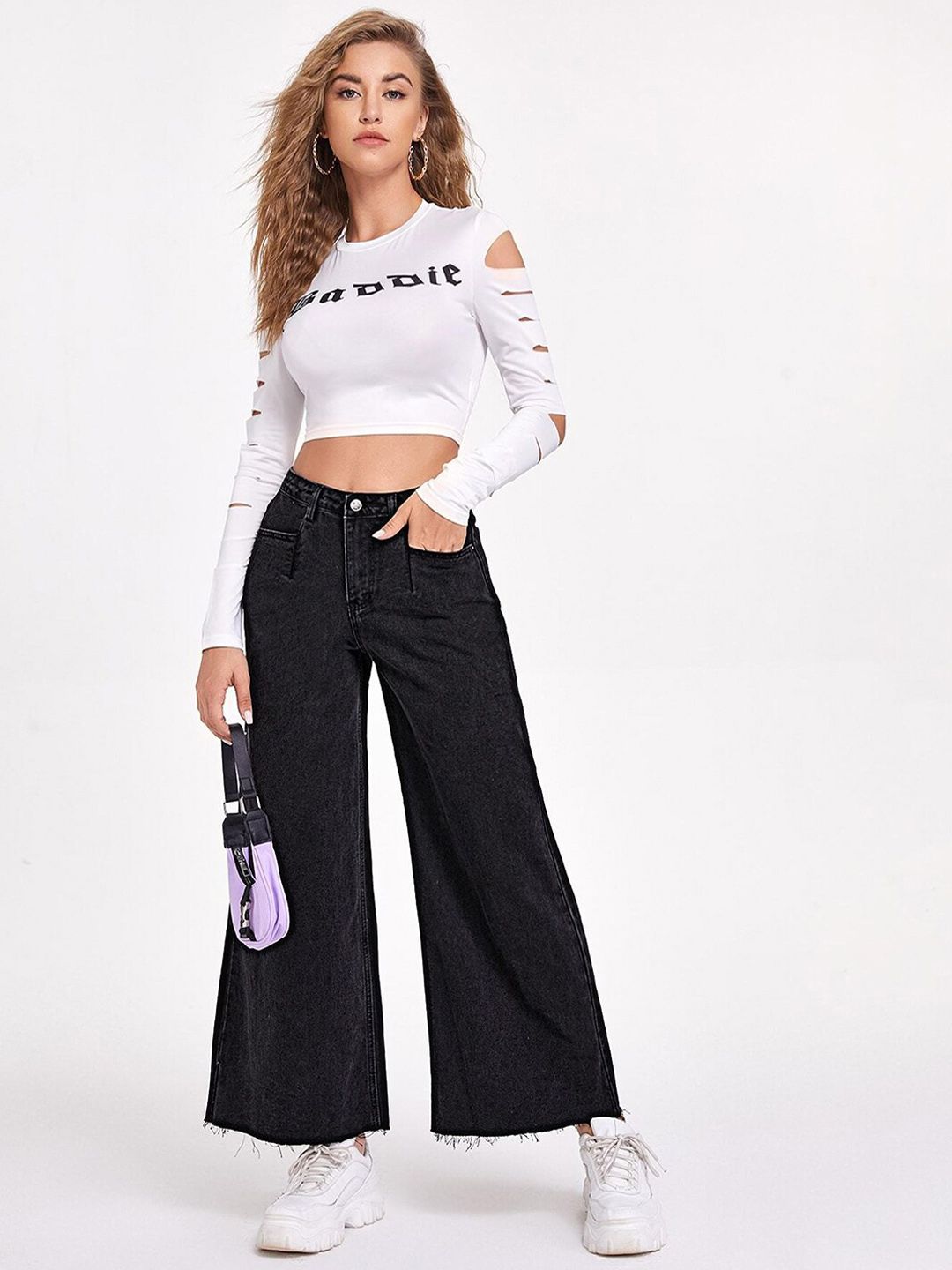 Kotty Women Jean Flared High-Rise Stretchable Jeans