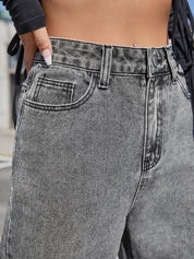 Kotty Women Straight Fit High-Rise Clean Look Heavy Fade Stretchable Jeans