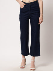 Kotty Women Navy Blue Jean Straight Fit Stretchable Jeans