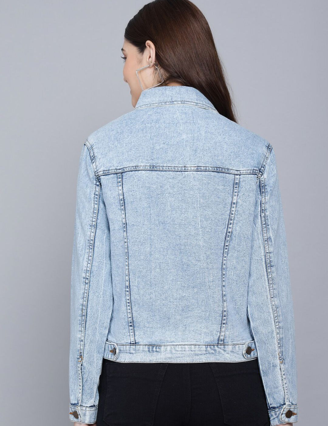 Kotty Women Blue Washed Denim Jacket