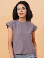 Kotty Women Solid Round Neck T-shirt