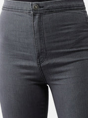 Kotty Women Grey Skinny Fit High-Rise Slash Knee Jeans