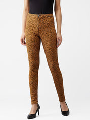 Kotty Women Multicoloured & Brown Skinny Fit Jeans