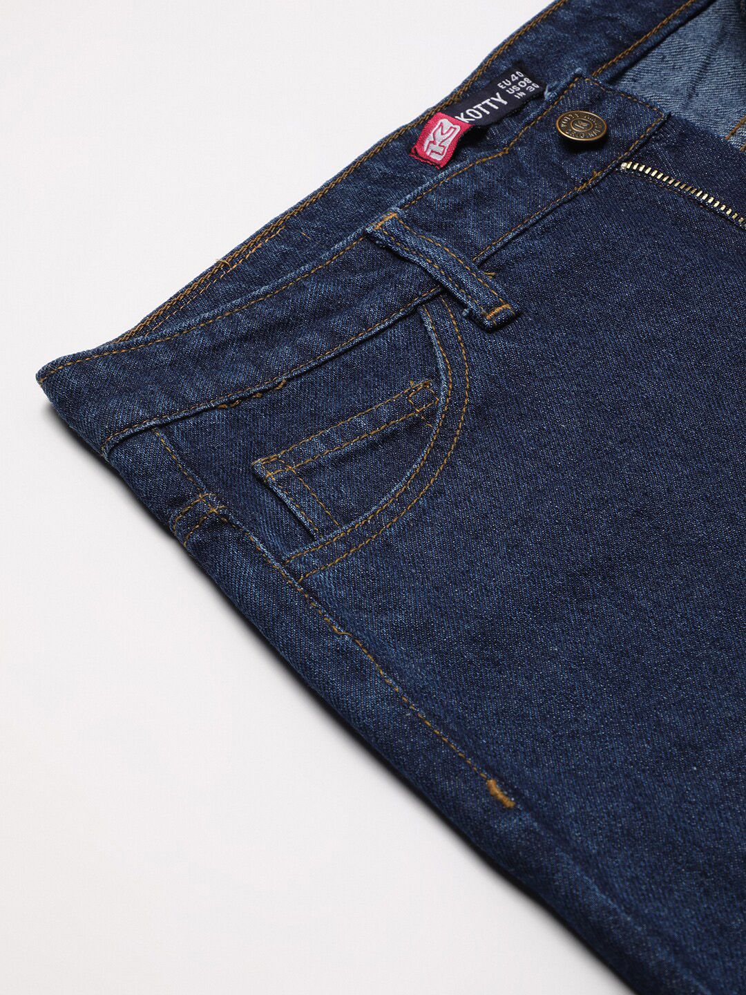 Kotty Women Navy Blue Flared High-Rise Stretchable Jeans