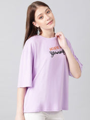 Kotty Graphic Printed Cotton Oversized T-shirt