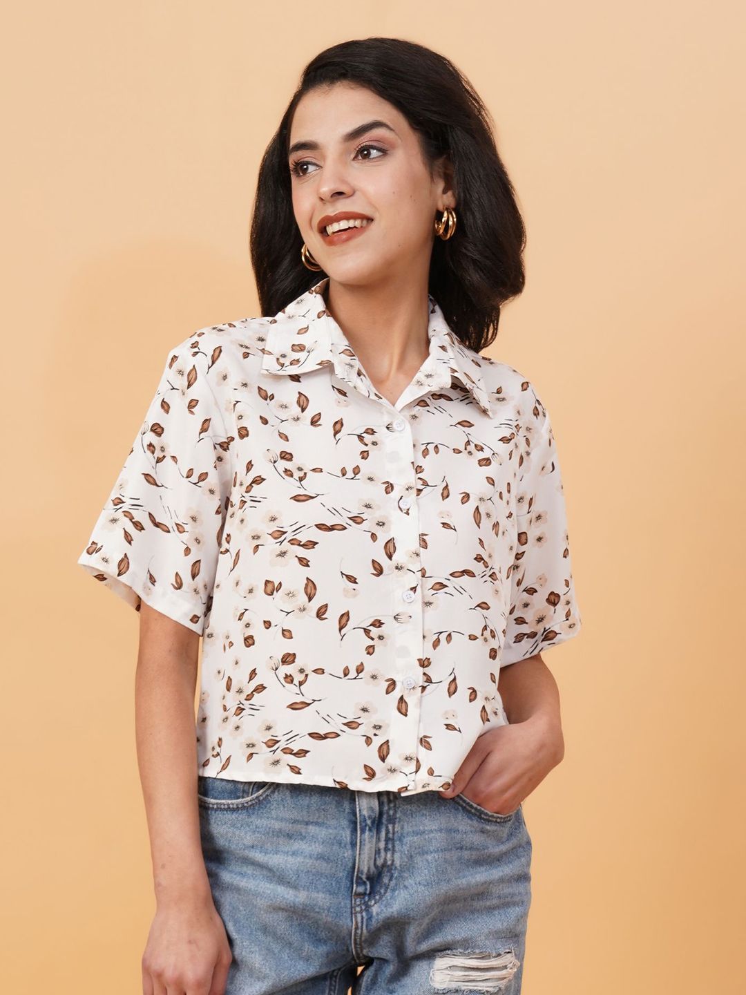 Kotty Women Opaque Printed Casual Shirt
