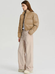 Kotty Mock Collar Crop Puffer Jacket