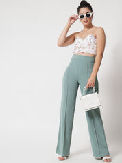 Kotty Women Pack of 2 Relaxed Straight Leg Straight Fit High-Rise Easy Wash Trousers