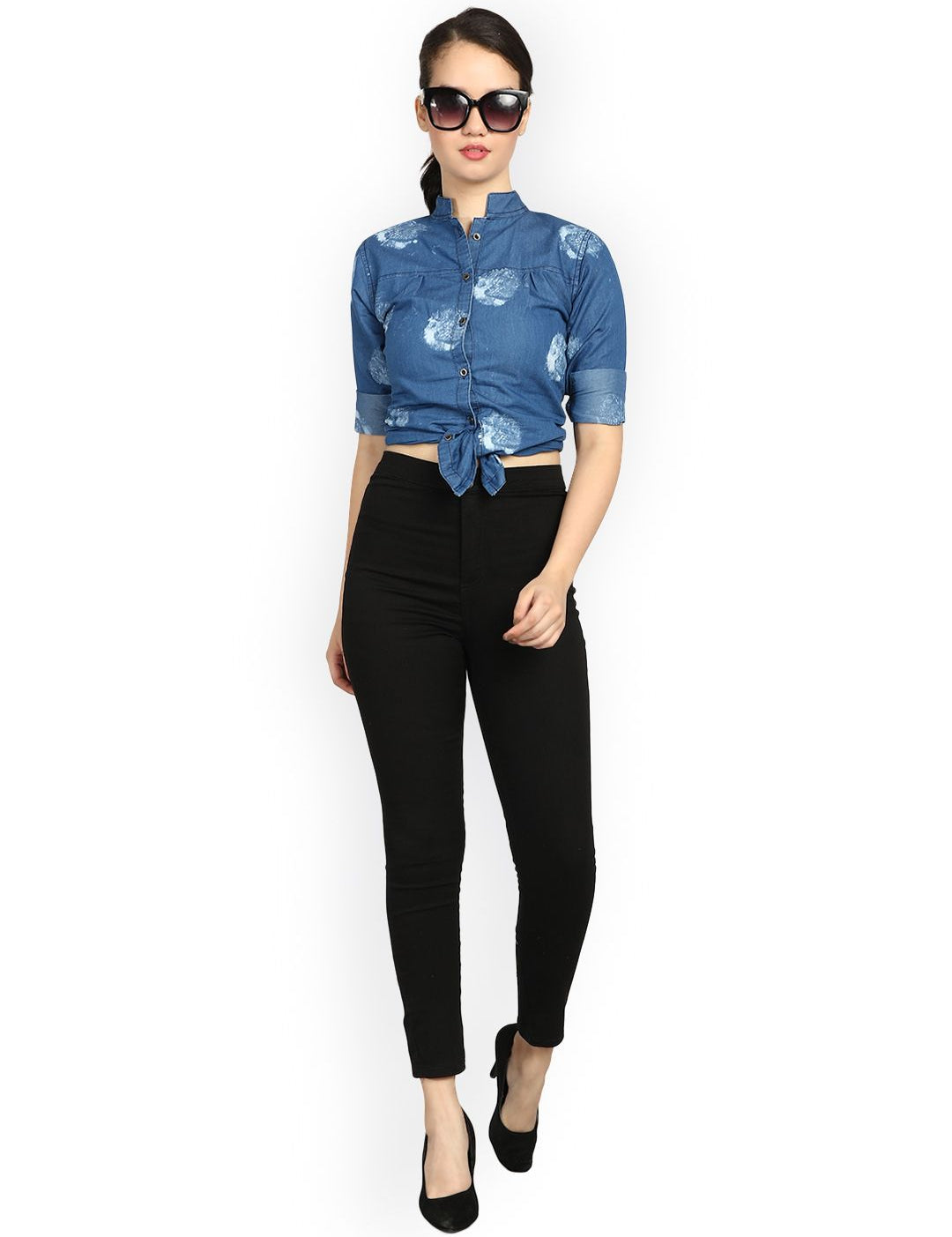 Kotty Women Black Skinny Fit High-Rise Clean Look Jeans