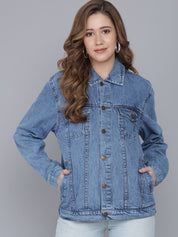 Kotty Women Blue Denim Jacket