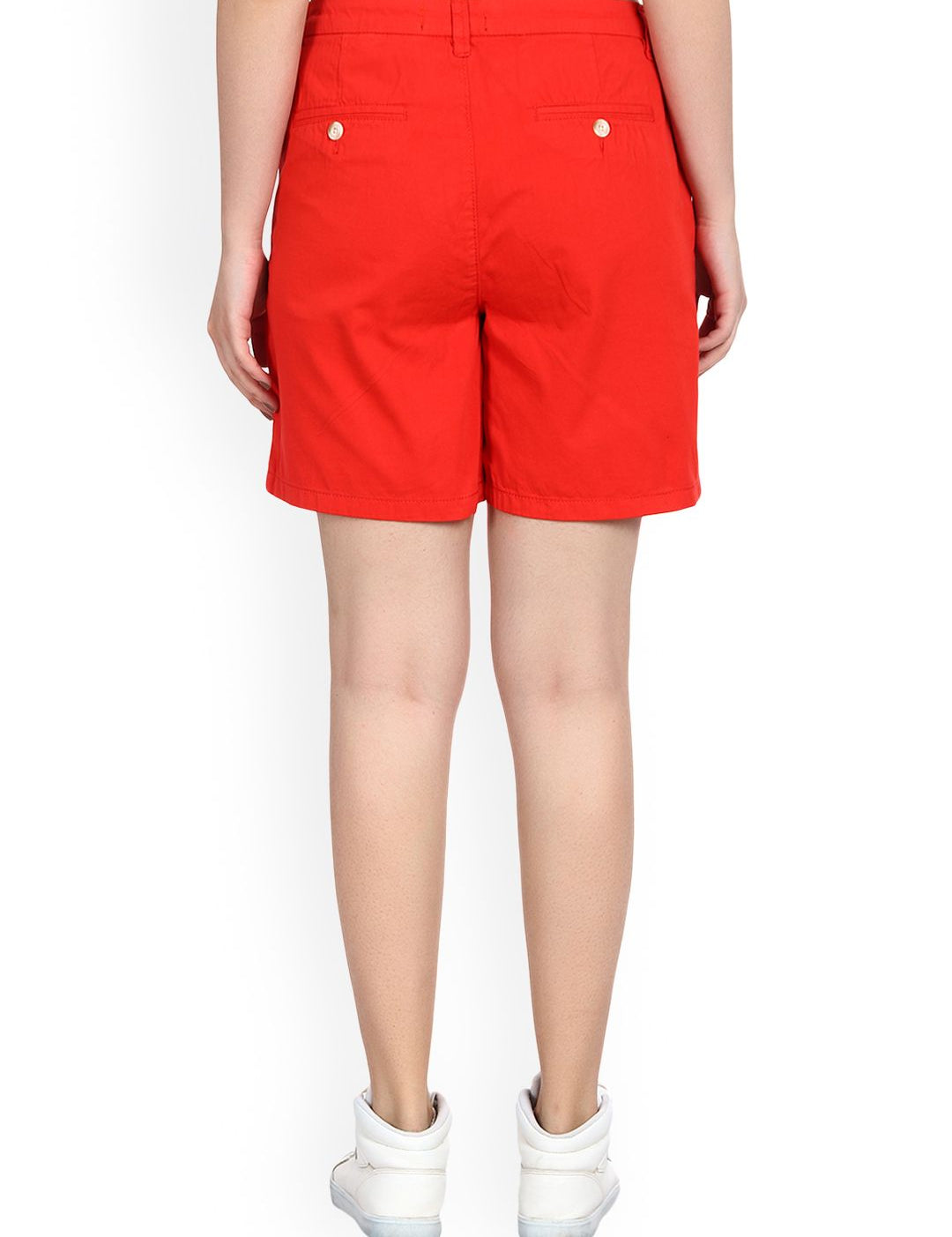 Kotty Women Red Solid Regular Fit Regular Shorts