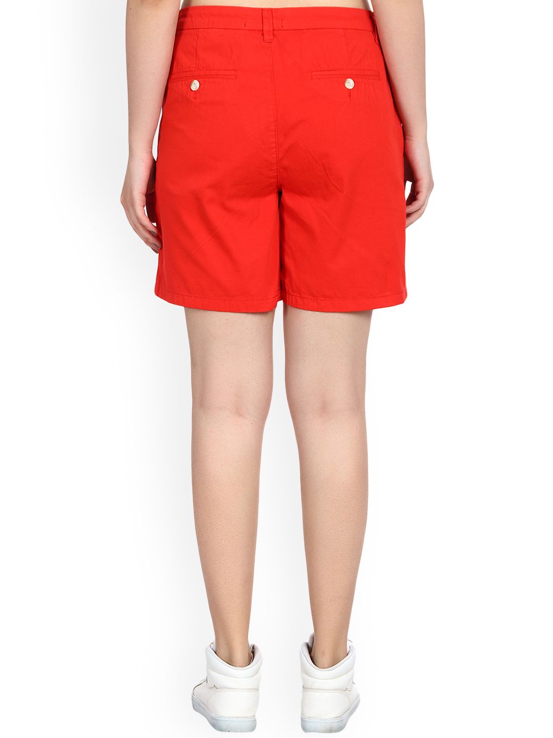 Kotty Women Red Solid Regular Fit Regular Shorts