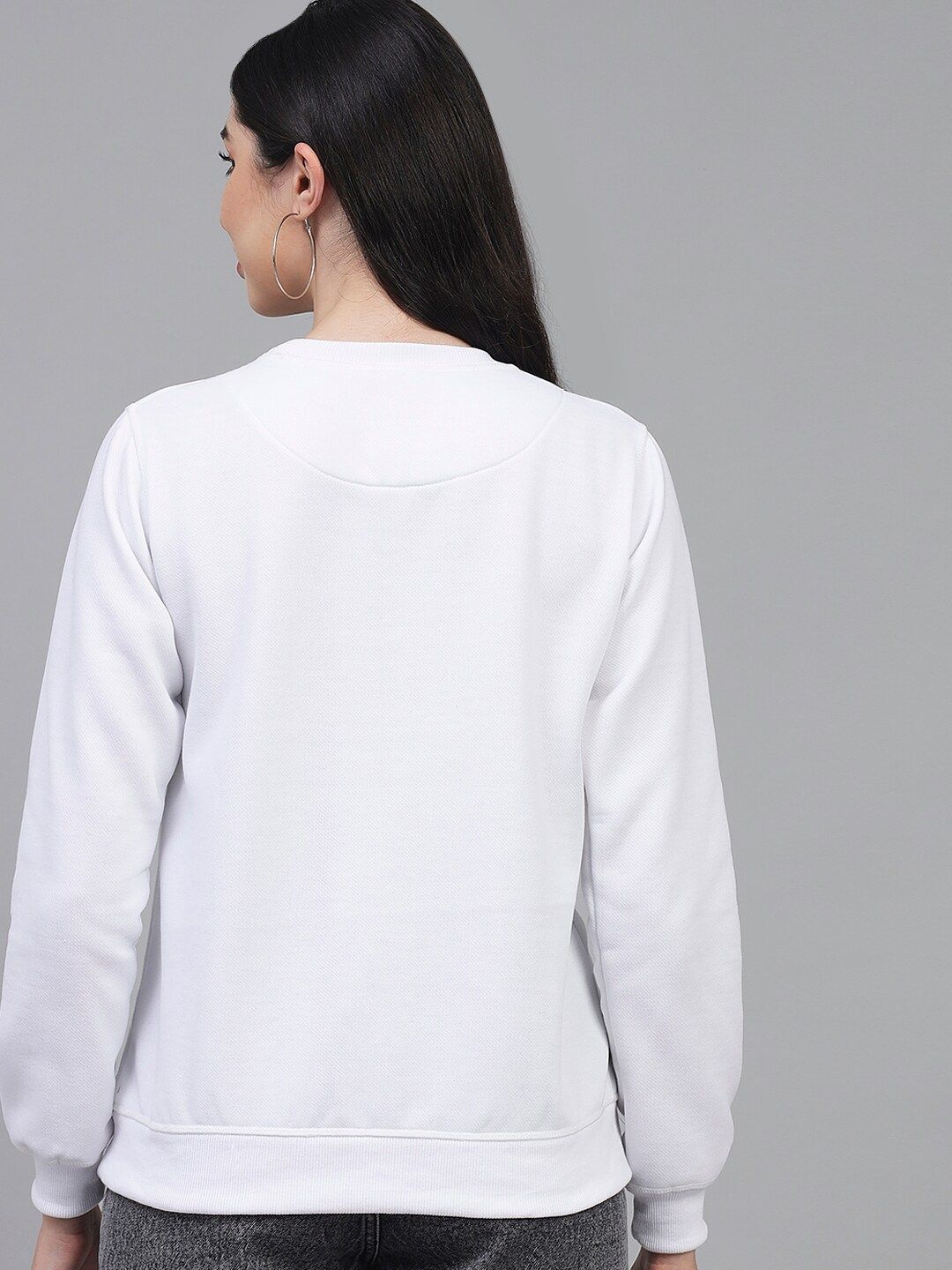 Kotty Women White Printed Sweatshirt