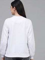 Kotty Women White Printed Sweatshirt