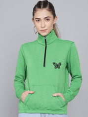 Kotty Women Green Neck Sweatshirt