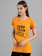 Kotty Round Neck Typography Printed T-shirt