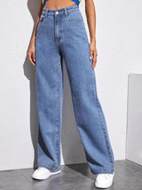 Kotty Women Jean Straight Fit High-Rise Clean Look Stretchable Jeans