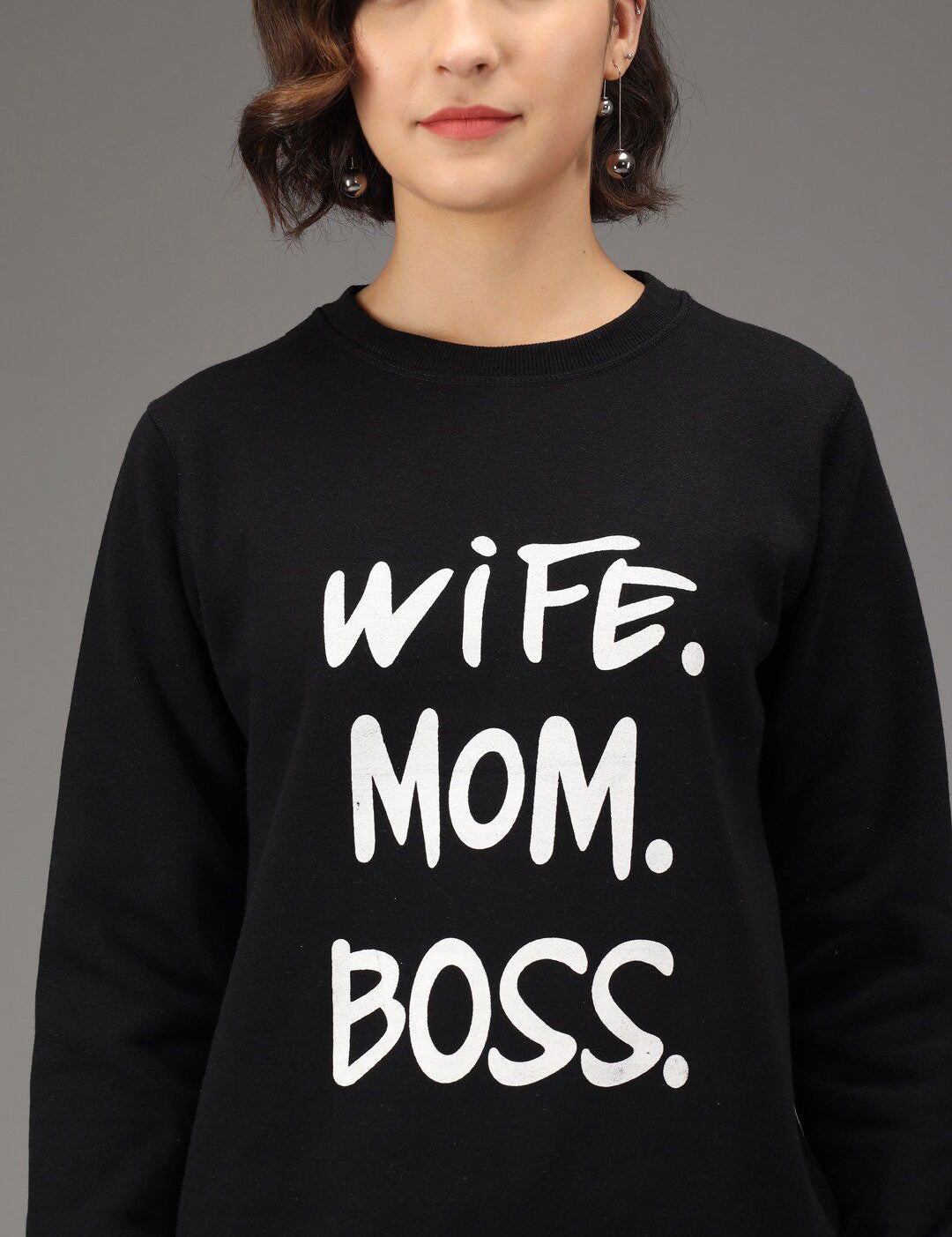 Kotty Women Black Printed Sweatshirt