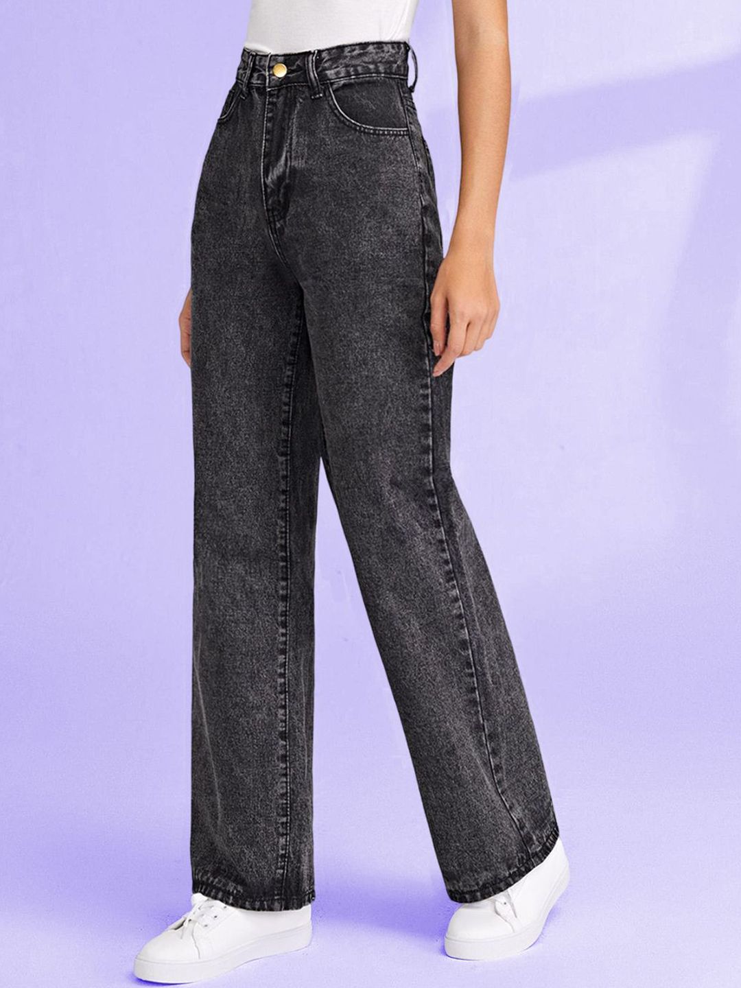 Kotty Women Jean Straight Fit High-Rise Stretchable Jeans