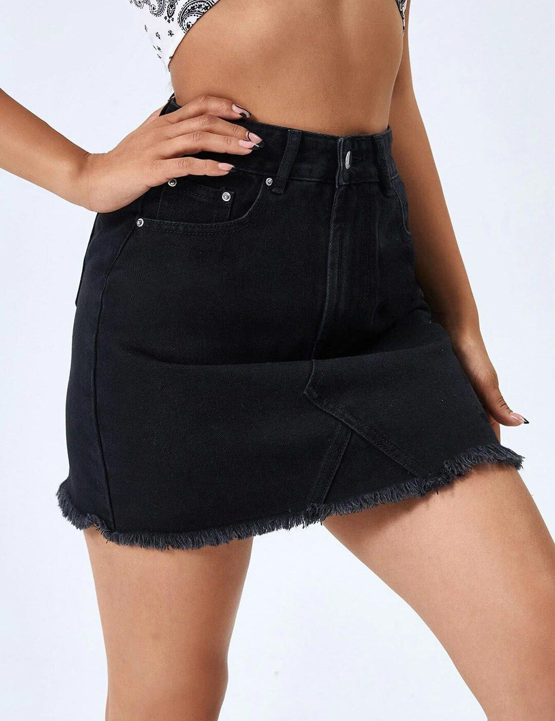 Kotty Denim Mini Pencil Skirt