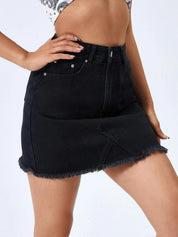 Kotty Denim Mini Pencil Skirt