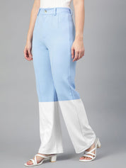 Kotty Women Colourblocked High-Rise Easy Wash Trousers