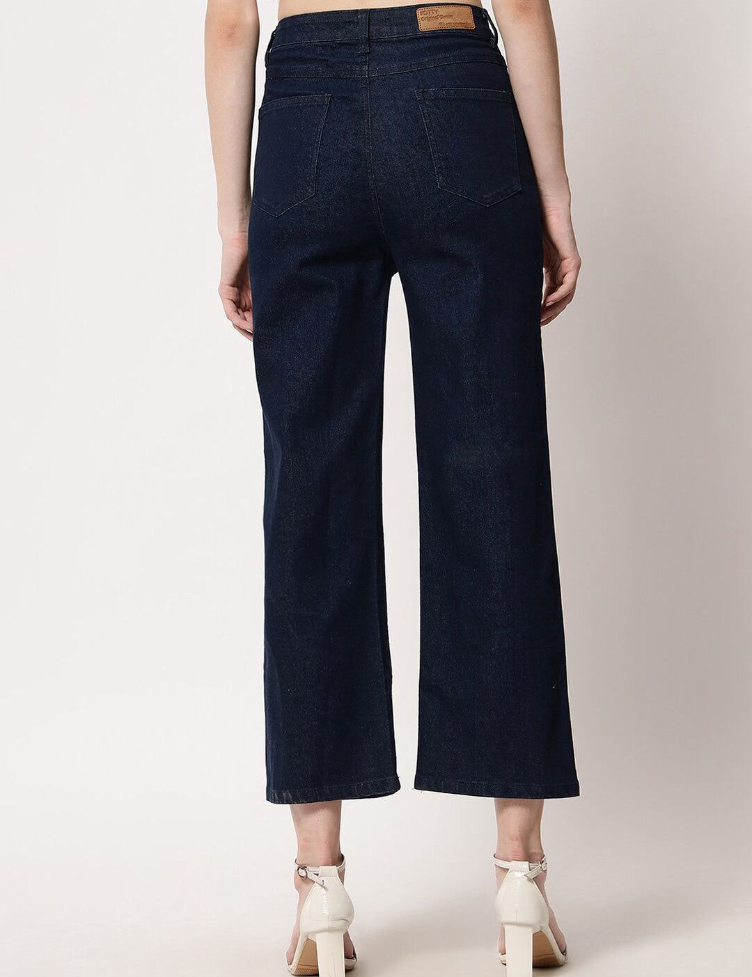 Kotty Women Navy Blue Jean Straight Fit Stretchable Jeans