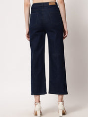 Kotty Women Navy Blue Jean Straight Fit Stretchable Jeans
