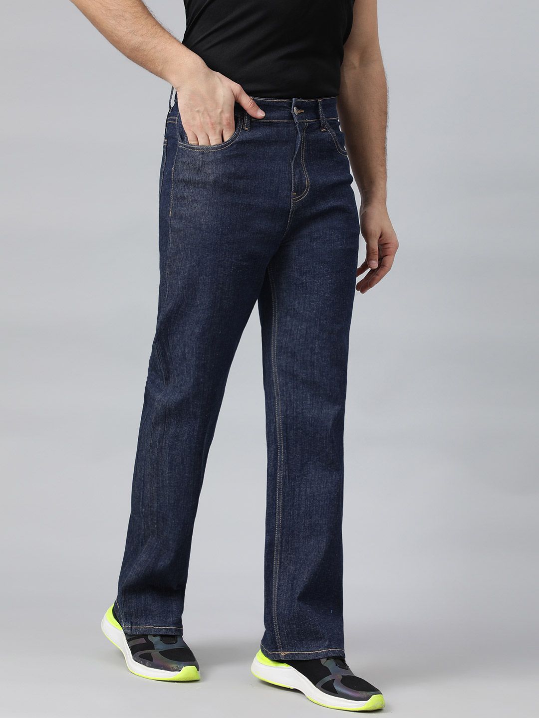 Kotty Men Regular Fit Mid-Rise Stretchable Jeans