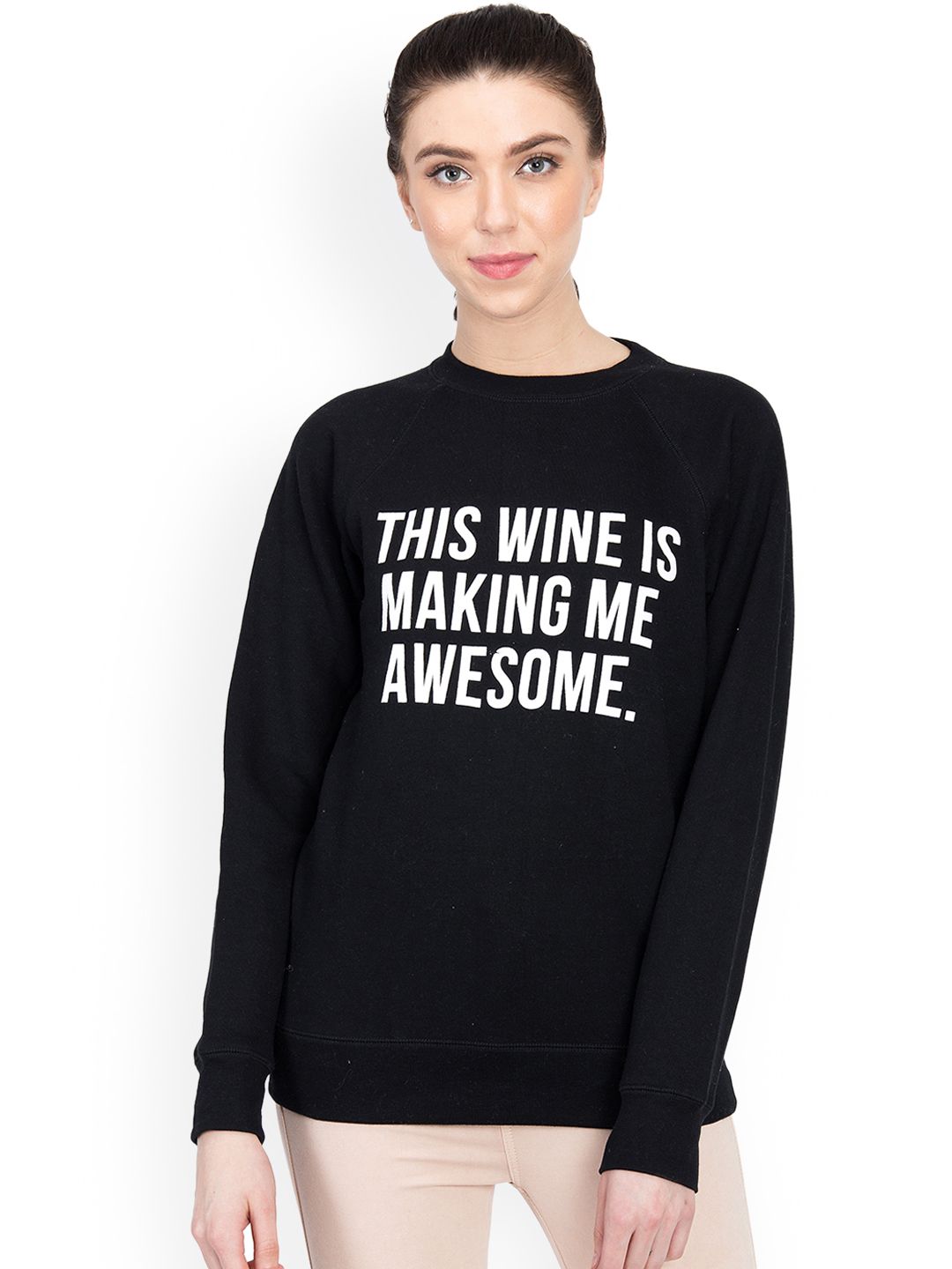 Kotty Women Black Printed Sweatshirt