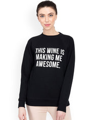 Kotty Women Black Printed Sweatshirt