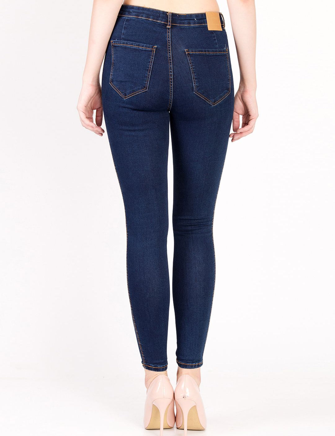 Kotty Women Navy Blue Skinny Fit High-Rise Clean Look Jeans