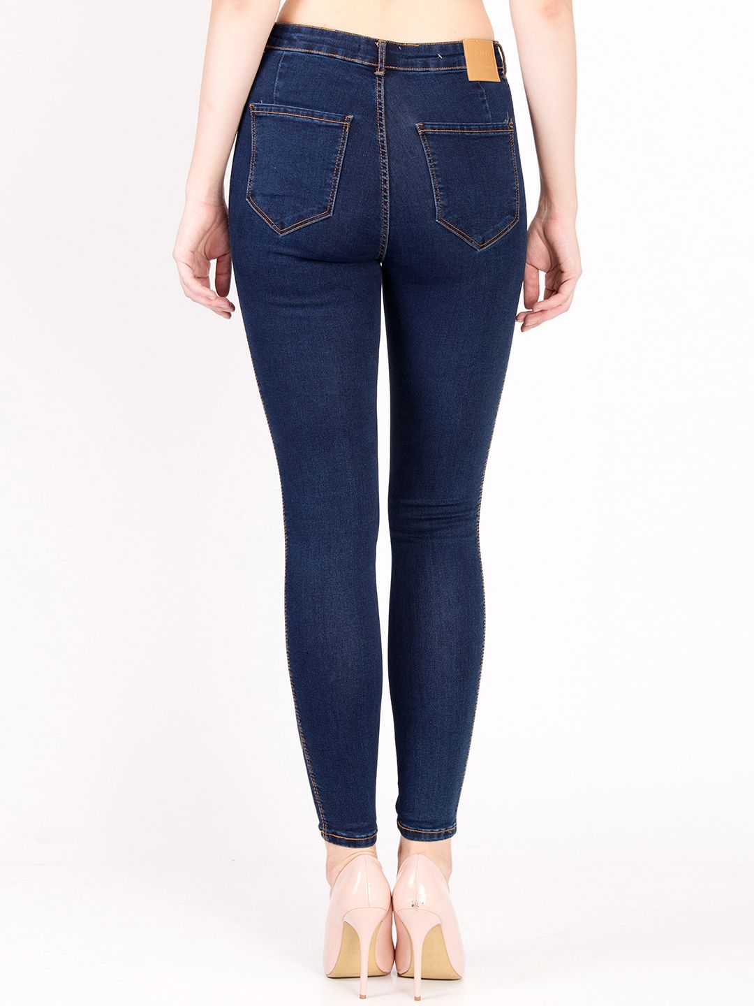 Kotty Women Navy Blue Skinny Fit High-Rise Clean Look Jeans