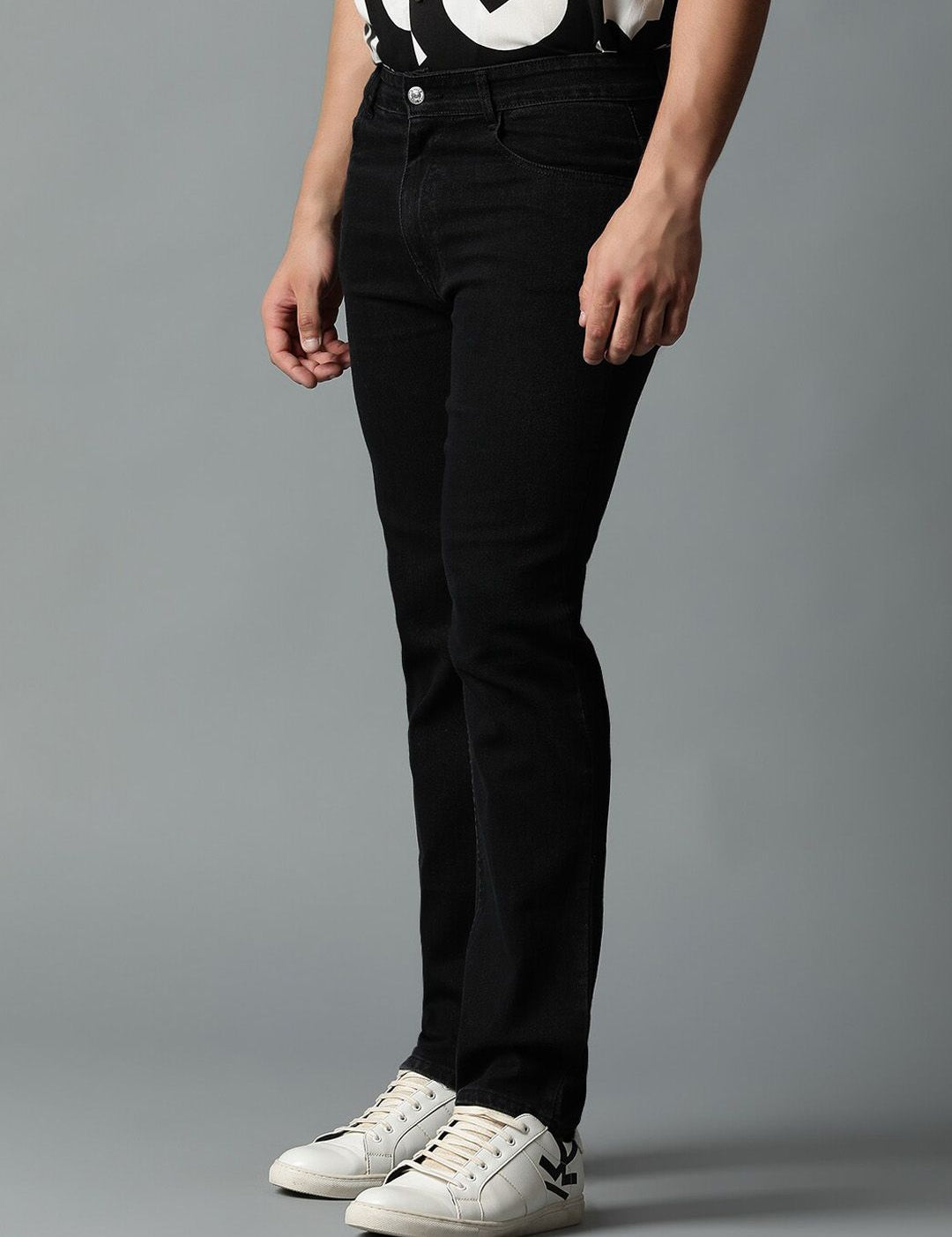 Kotty Men Jean Slim Fit Low-Rise Clean Look Stretchable Jeans