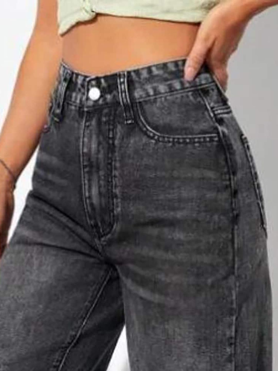 Kotty Women Grey Jean High-Rise Light Fade Stretchable Jeans