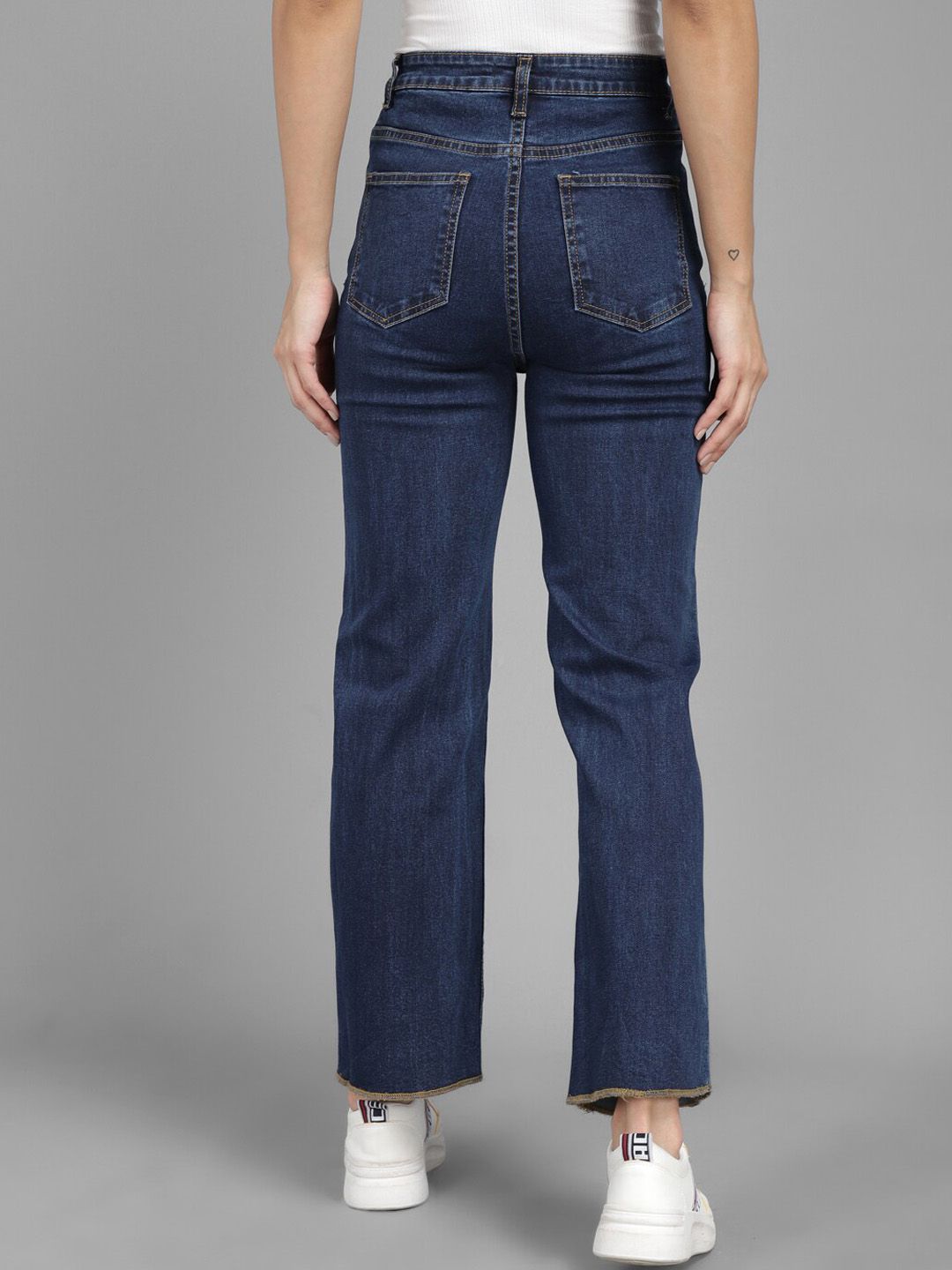 Kotty Women Straight Fit High-Rise Stretchable Jeans