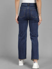 Kotty Women Straight Fit High-Rise Stretchable Jeans