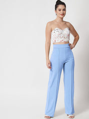 Kotty Women Relaxed Straight Leg Straight Fit High-Rise Trousers