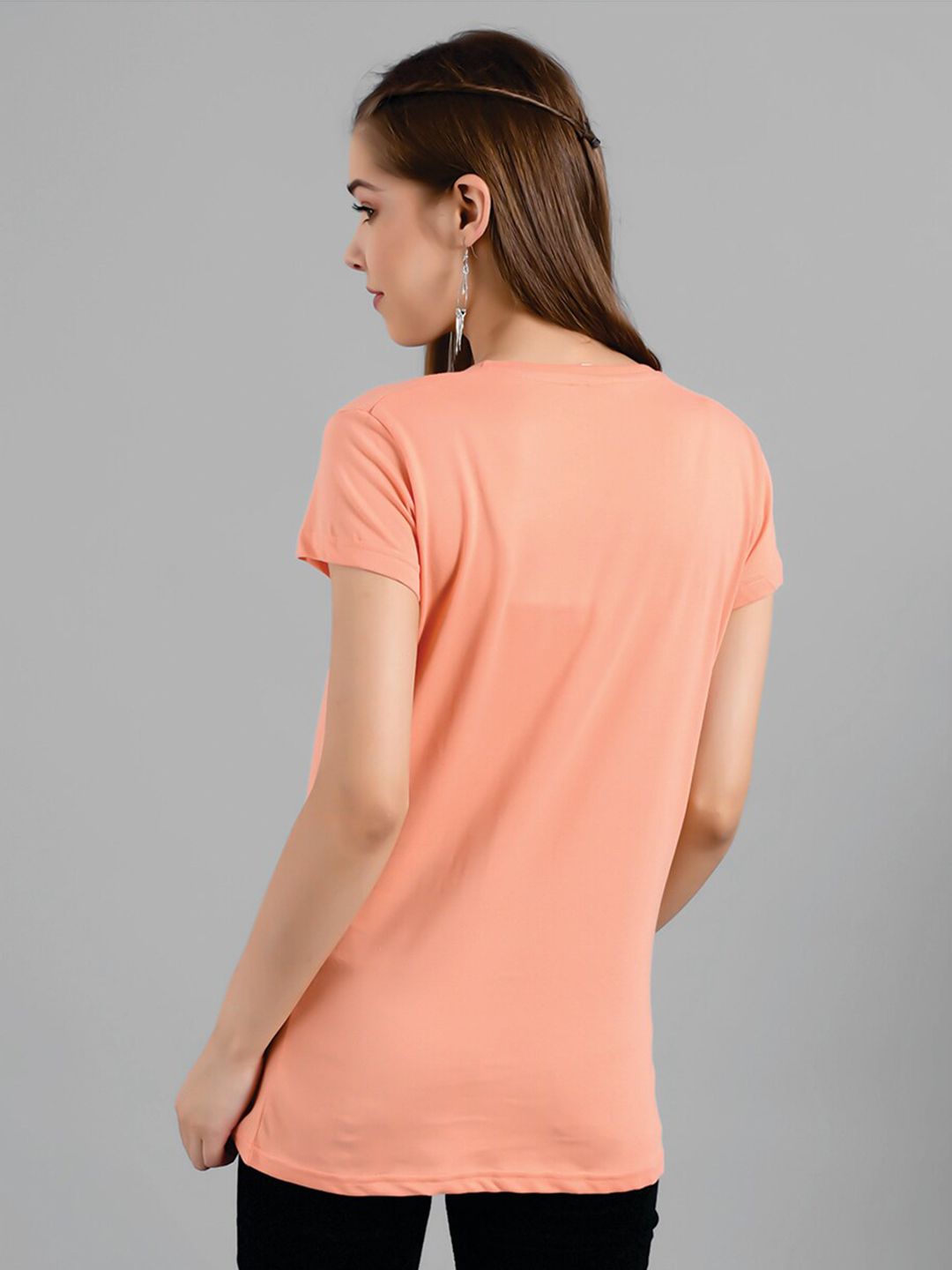 Kotty Typography Printed Round Neck T-shirt